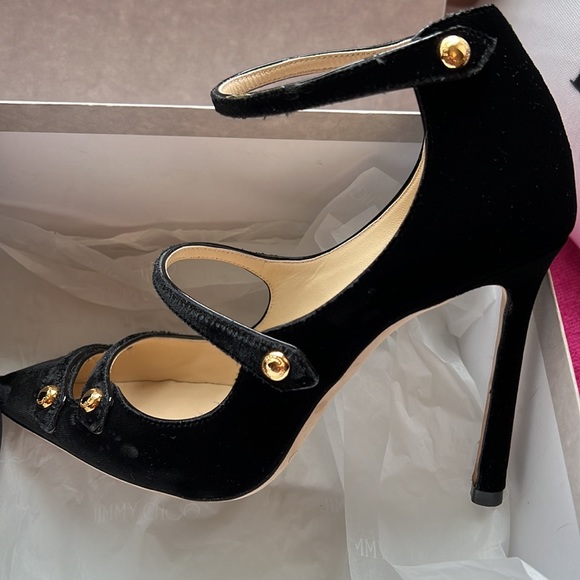 Jimmy Choo black velvet heels - Picture 4 of 7